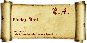 Márky Ábel névjegykártya