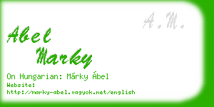 abel marky business card