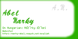 abel marky business card